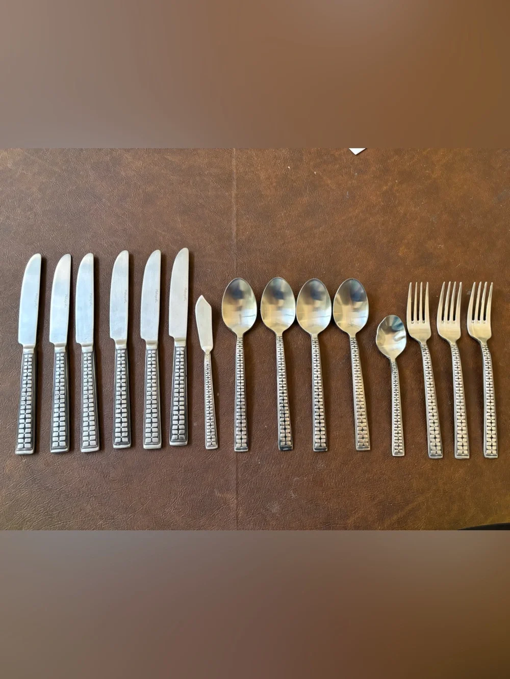 Pfaltzgraff EASTSIDE Discontinued Silverware Flatware Lot of 15 pcs Mid Century